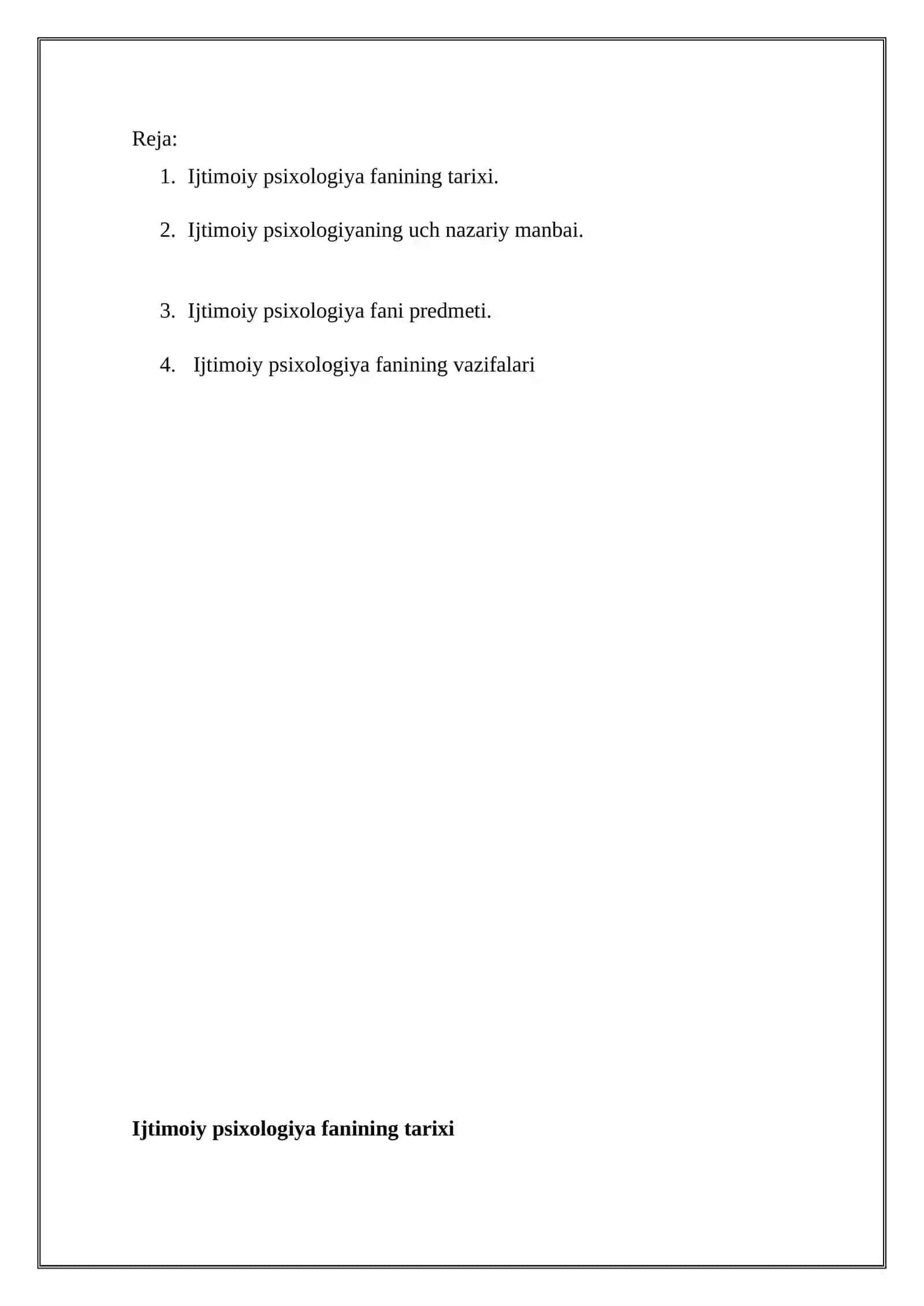 Ijtimoiy psixologiya fanining tarixi 2