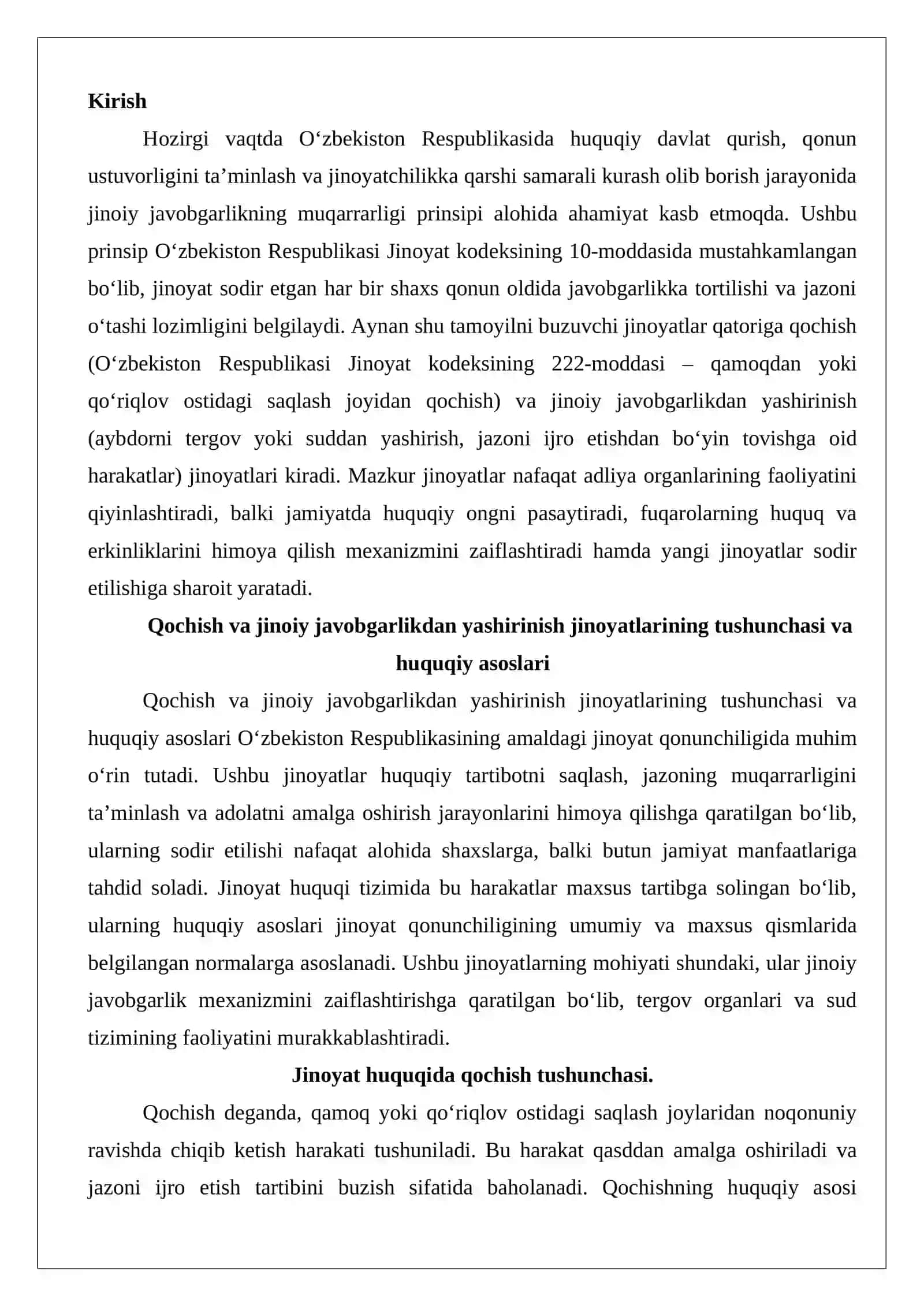 Qochish va jinoiy javobgarlikdan yashirinish jinoyatlari huquqiy tahlili 2
