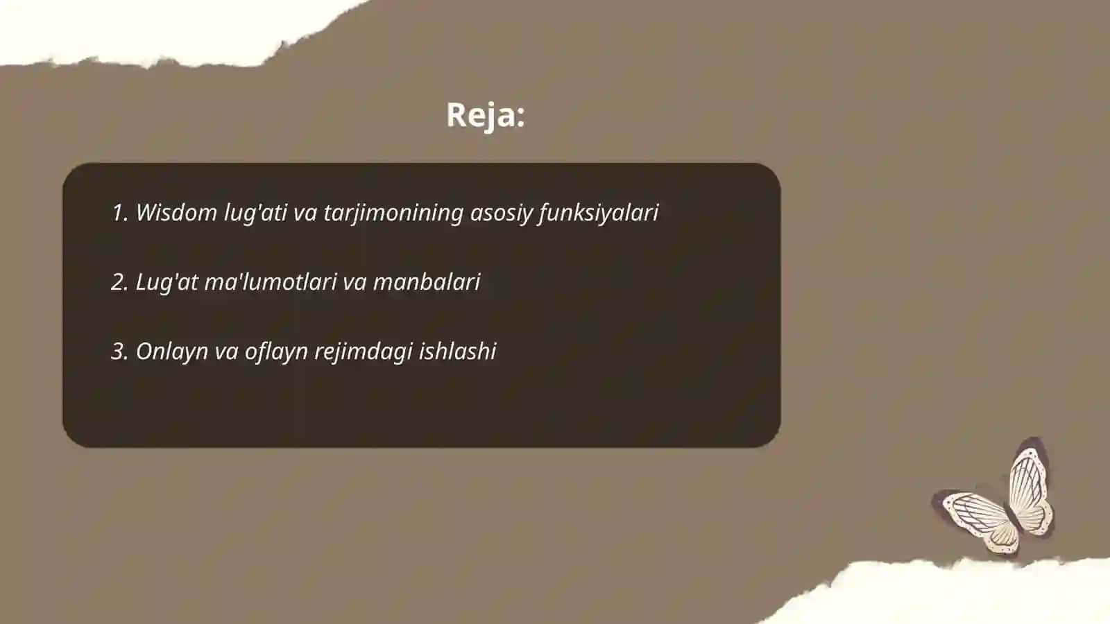 Wisdom lug'ati va tarjimoni 2