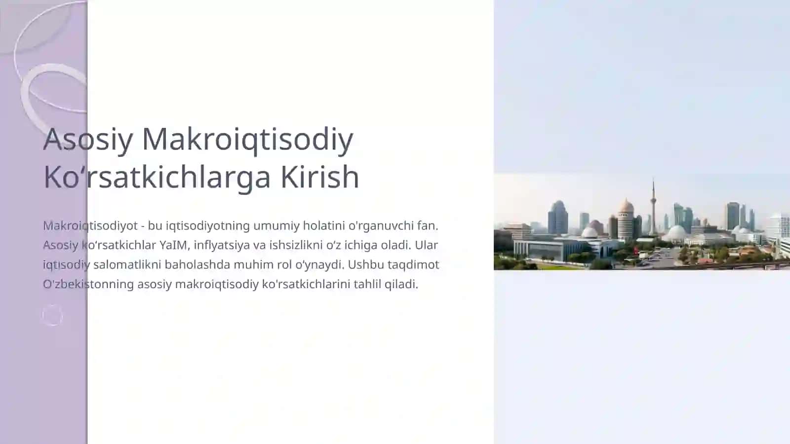 Asosiy Makroiqtisodiy Koʻrsatkichlarga Kirish 2
