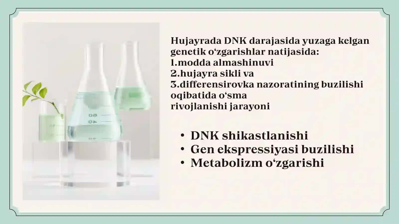 ONKOGENEZ – BIOKIMYOVIY ASOSLARI 2