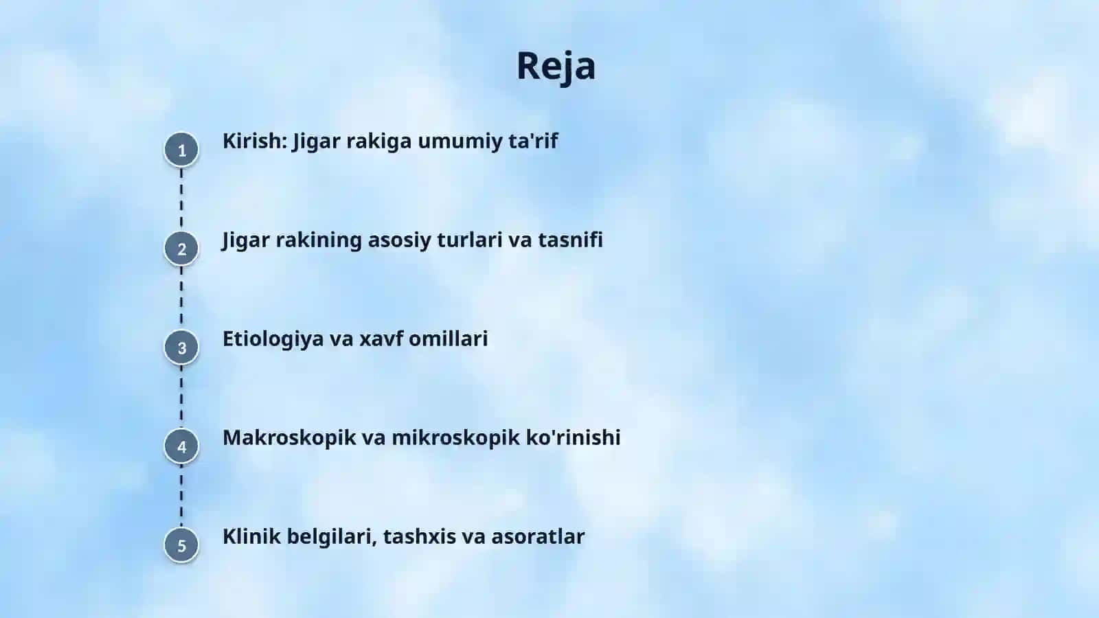 Jigar raki. Asosiy turlari, sabablari, xavf omillari, makroskopik ko'rinishi, klinik belgilari, asorat va oqibatlari. 2
