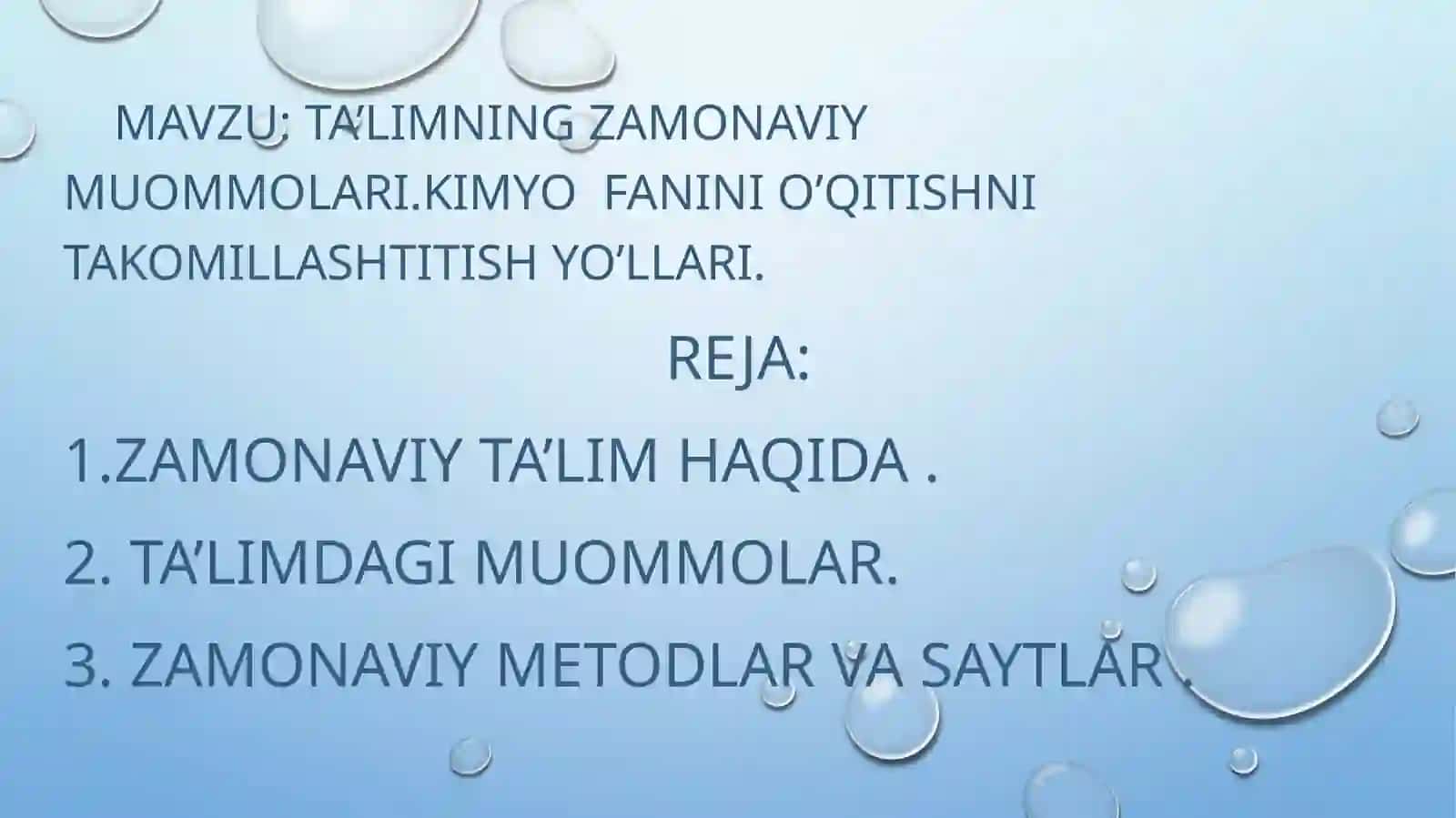 Termiz Davlat Universiteti Kimyo Fakulteti Kimyo Turlari Yo'nalishi 2