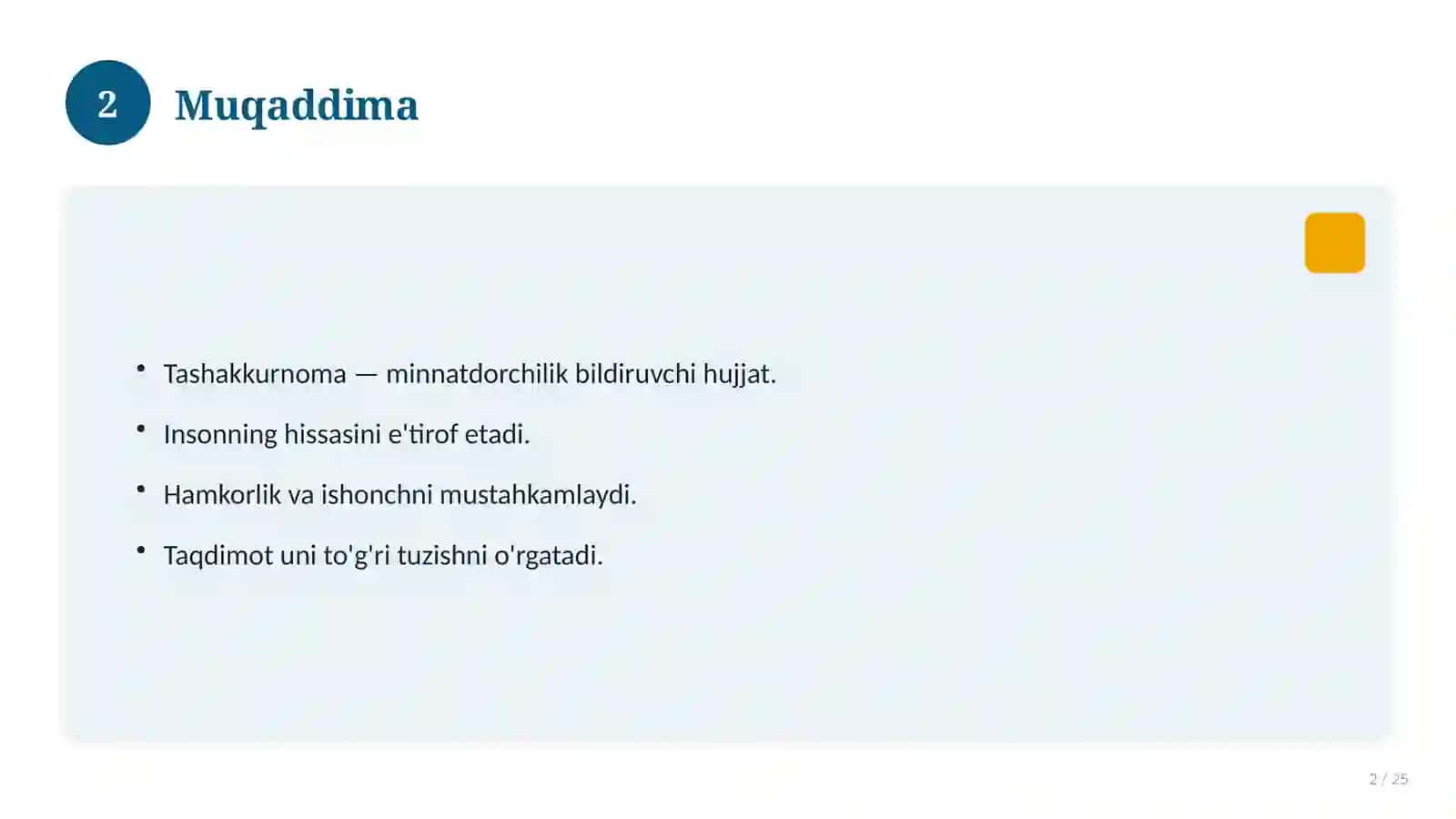 Tashakkurnoma 2