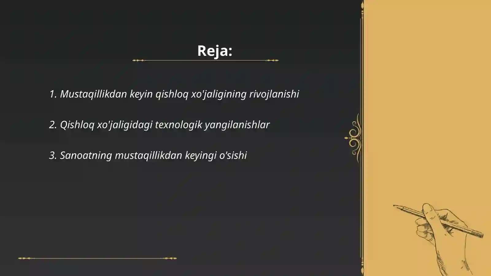 Mustaqillikdan keyin qishloq xo'jaligining rivojlanishi 2
