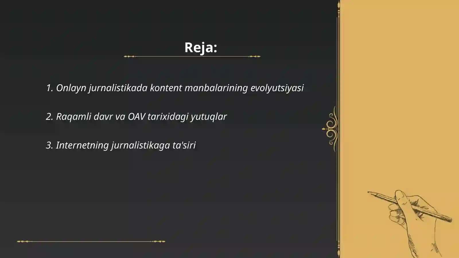Onlayn jurnalistikada kontent manbalari veb sayt tarixi 2