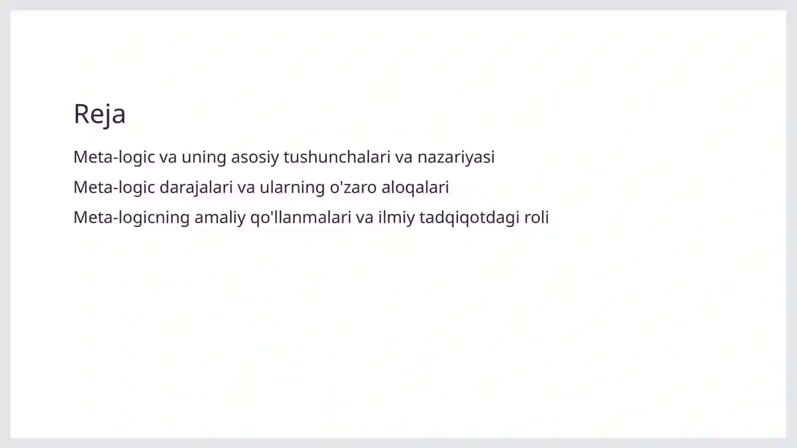 Metadalogiya va uning darajalari 2