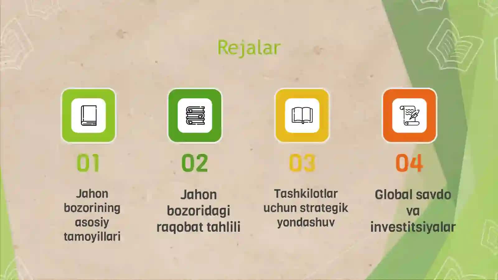 Jahon bozorini tashkil etish 2