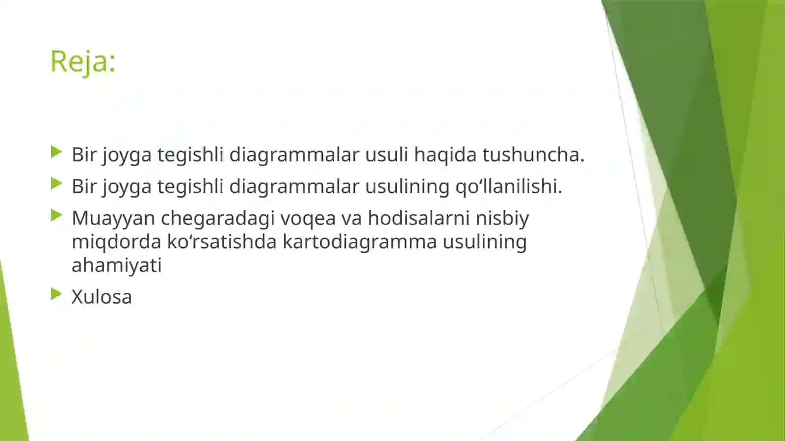 Muayyan chegaradagi voqea va hodisalarni nisbiy miqdorda ko‘rsatishda kartodiagramma usulining ahamiyati 2
