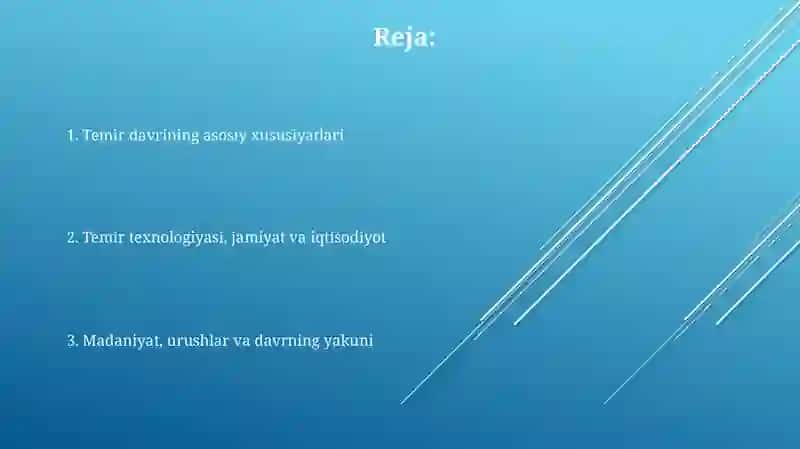Temir davri xususiyatlari 2