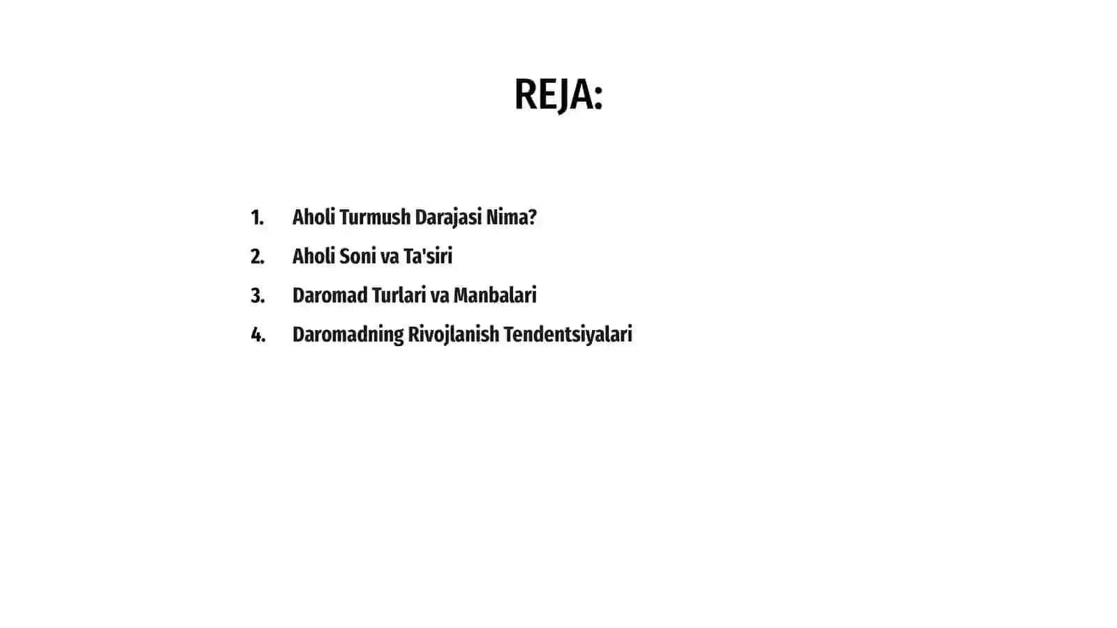 AHOLI TURMUSH DARAJASI VA DAROMADLARI 2