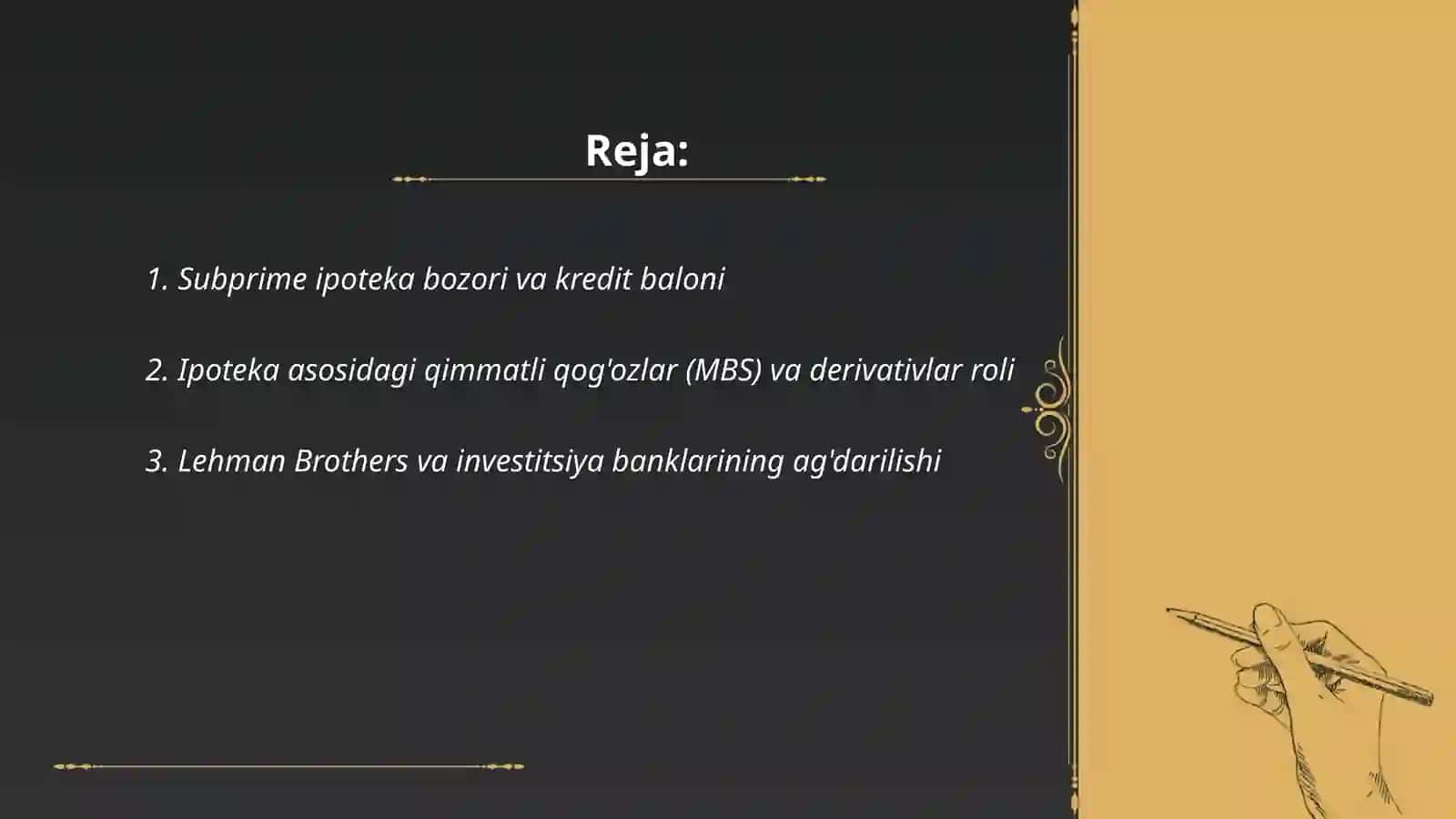 Subprime ipoteka bozori va kredit baloni 2