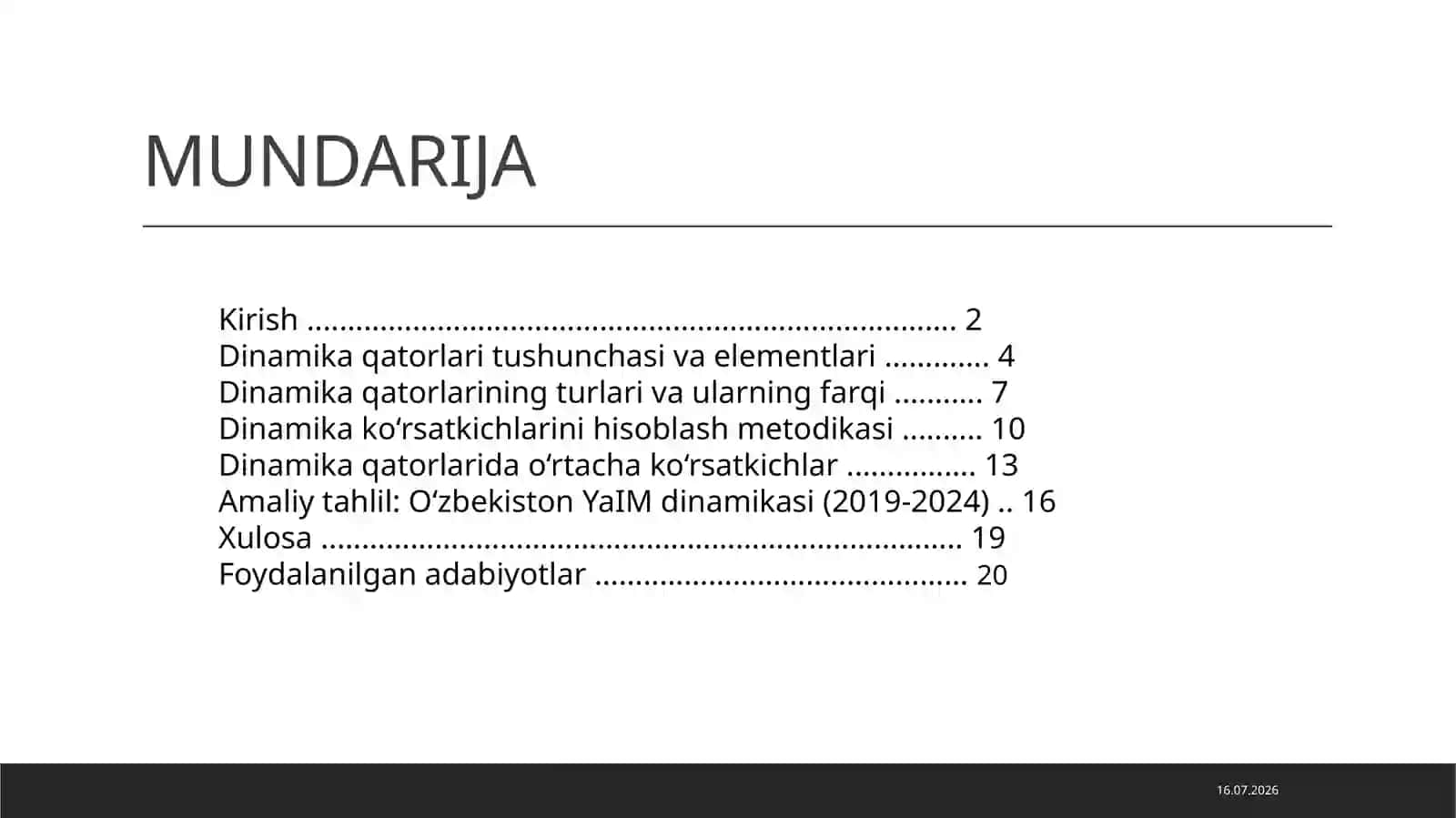 DINAMIKA QATORLARI 2
