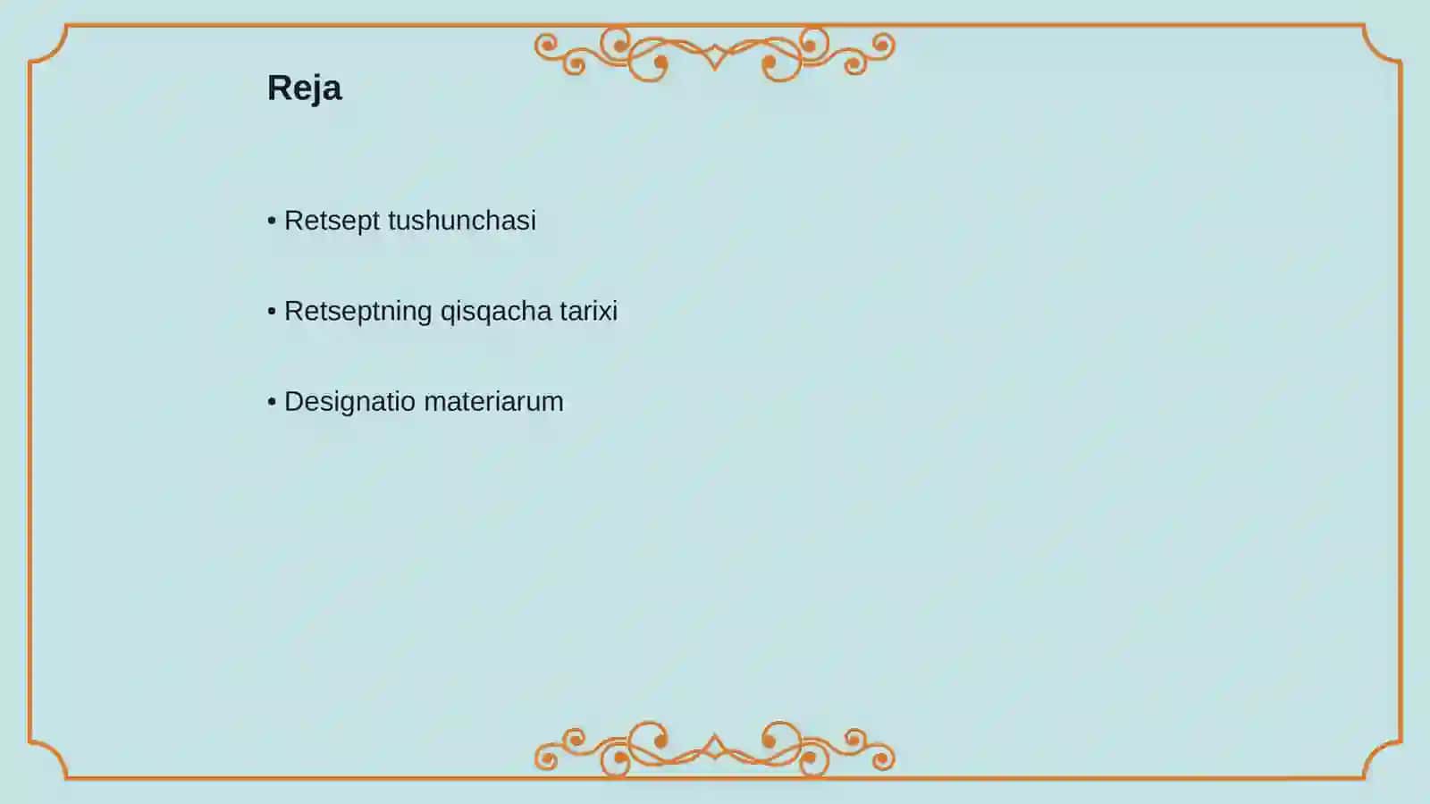 Retsept tarixi 2