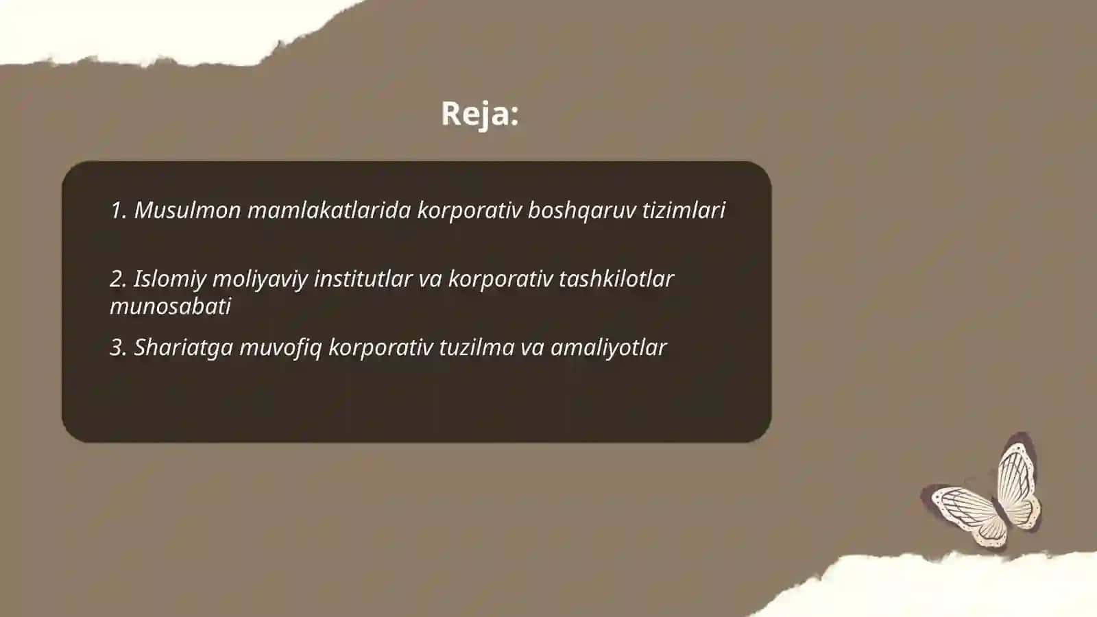 Musulmon mamlakatlarida korporativ tashkilotlar 2