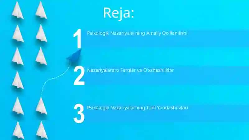 Psixologik nazariyaning o'ziga xosligi 2
