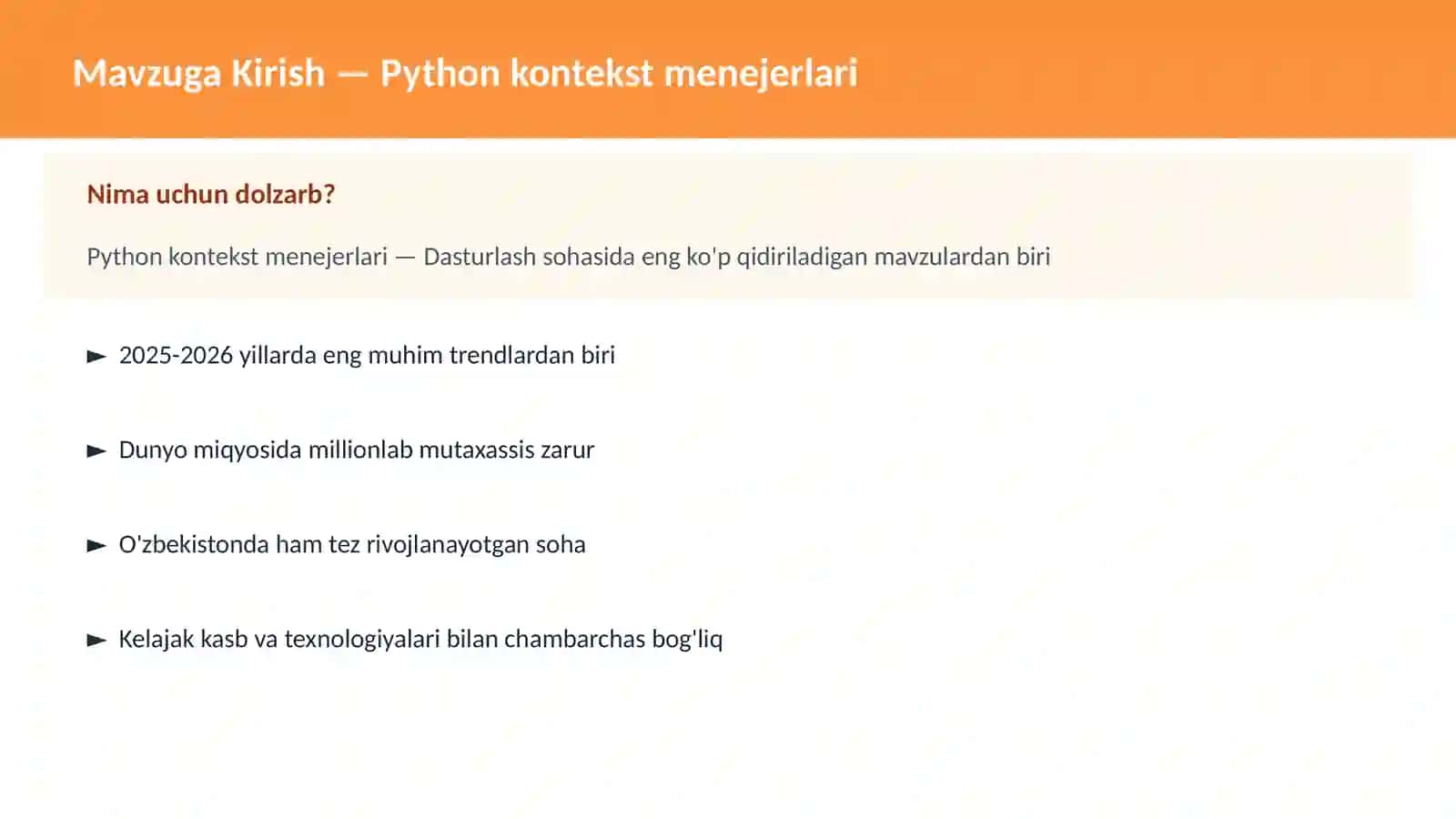 DASTURLASH | PYTHON DASTURLASH 2
