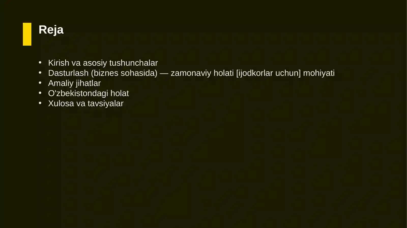 Dasturlash (biznes sohasida) — zamonaviy holati [ijodkorlar uchun] 2