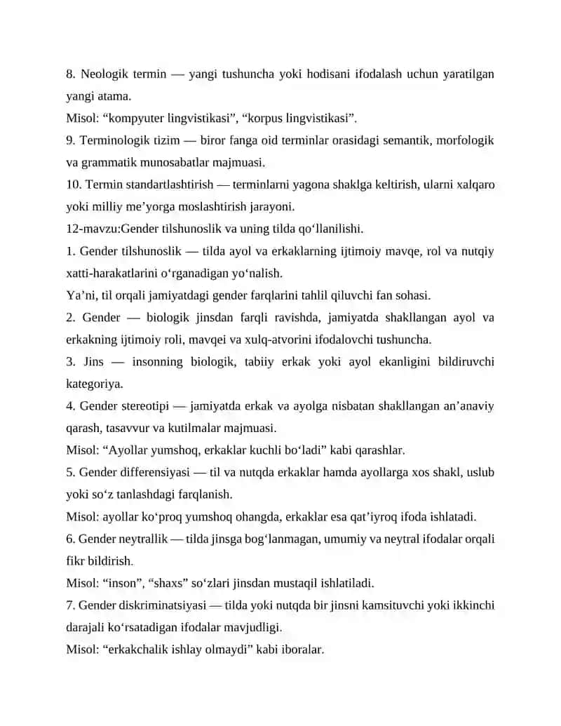 O'zbek tilshunosligi Terminologiyasi 2