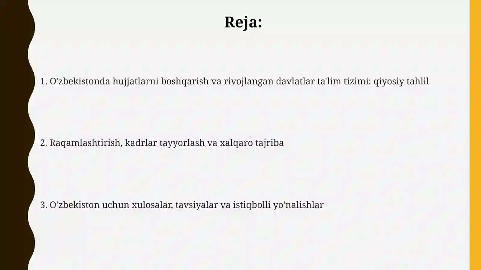 O'zbekistonda hujjatlarni boshqarish va rivojlangan davlatlar ta'lim tizimi 2