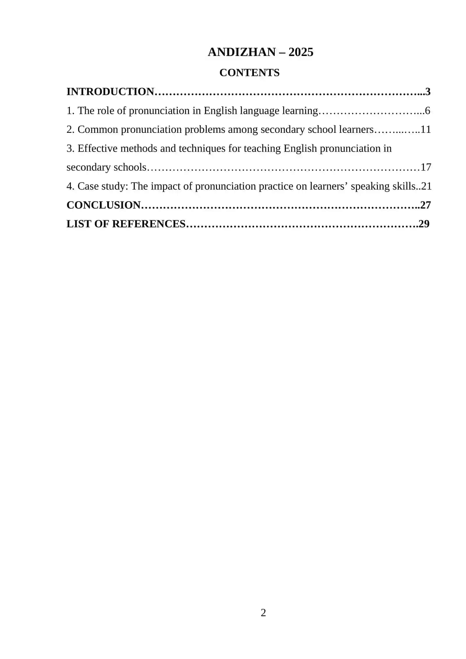 English Pronunciation Course Paper 2