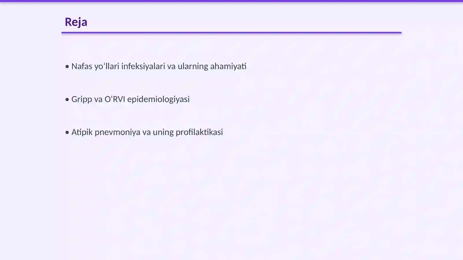 Nafas yo‘llari infeksiyalarining umumiy epidemiologik tasnifi 2