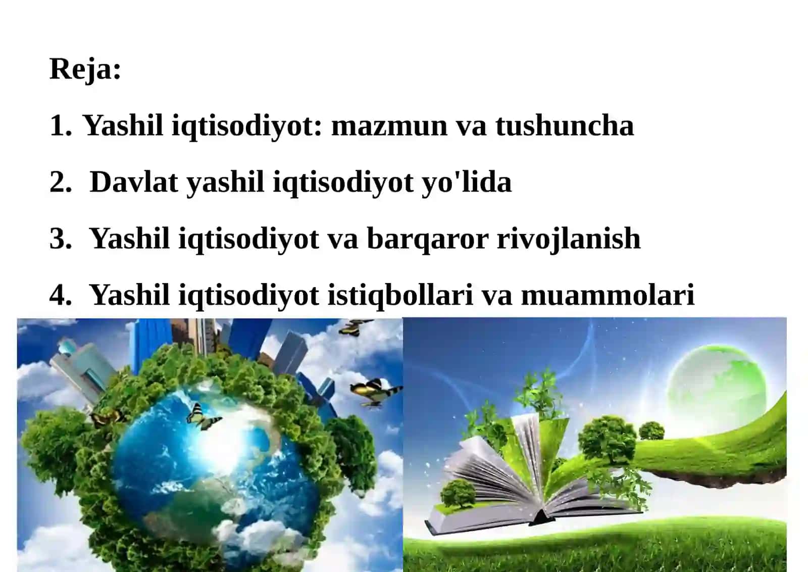 Yashil iqtisodiyot: mazmun va tushuncha 2