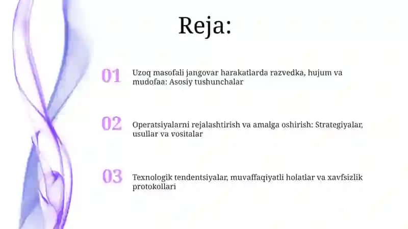 Uzoq masofali jangovar harakatlarda razvedka, hujum va mudofaa 2
