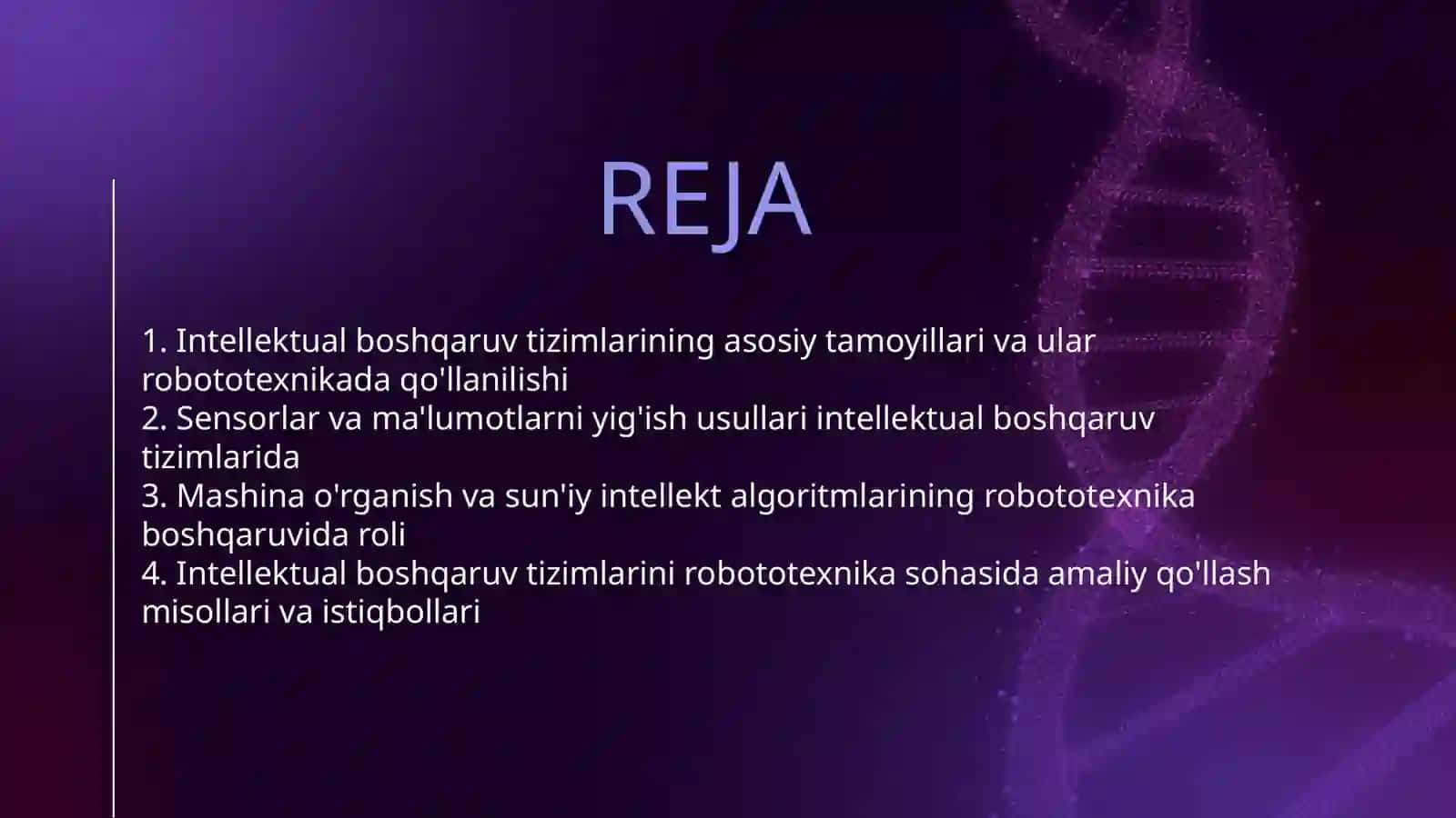 INTELLEKTUAL BOSHQARUV TIZIMLARINI ROBOTATEXNIKA YÒNALISHIDA QÒLLASH 2