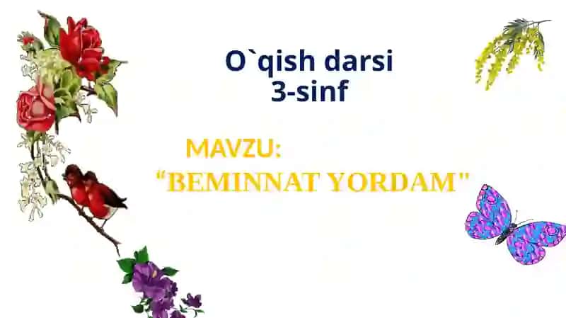 O`QISHFANIDAN 1 SOATLIK OCHIQ dars 2