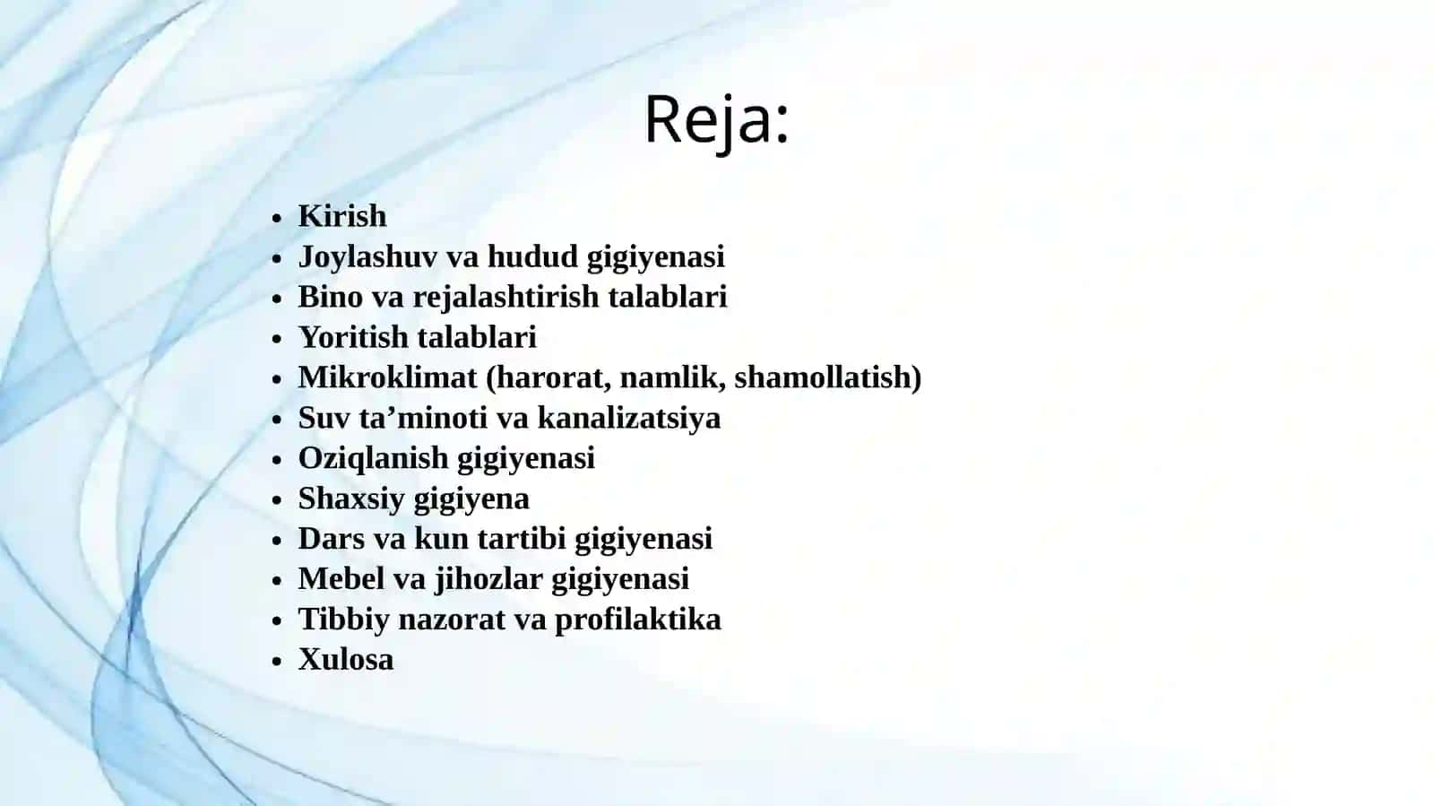Maktabgacha bolalar muassasalariga va maktablarga bо‘lgan umumiy gigiyenik talablar. 2