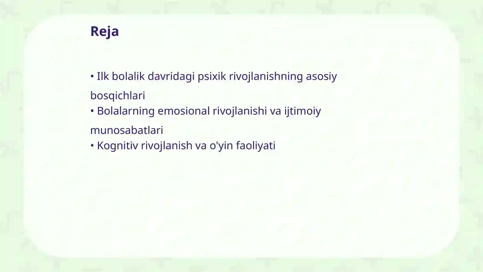 Ilk bolalik davrida psixik rivojlanish xususiyatlari 2