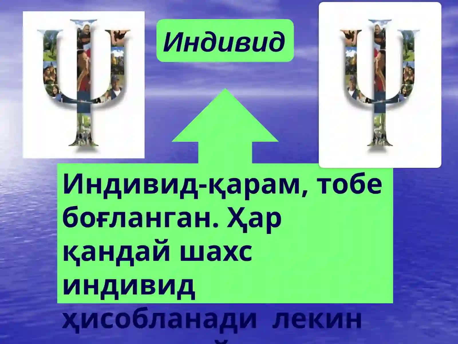 Шахс Психологияси. Индивид, Индивидуаллик 2