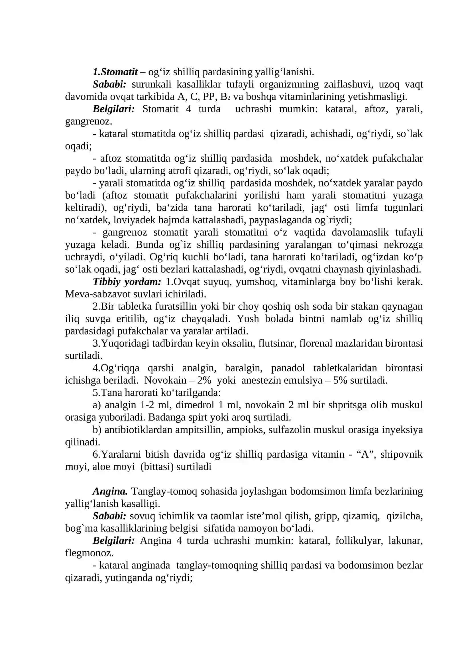 Ovqat hazm qilish a’zolari kasalliklari 2