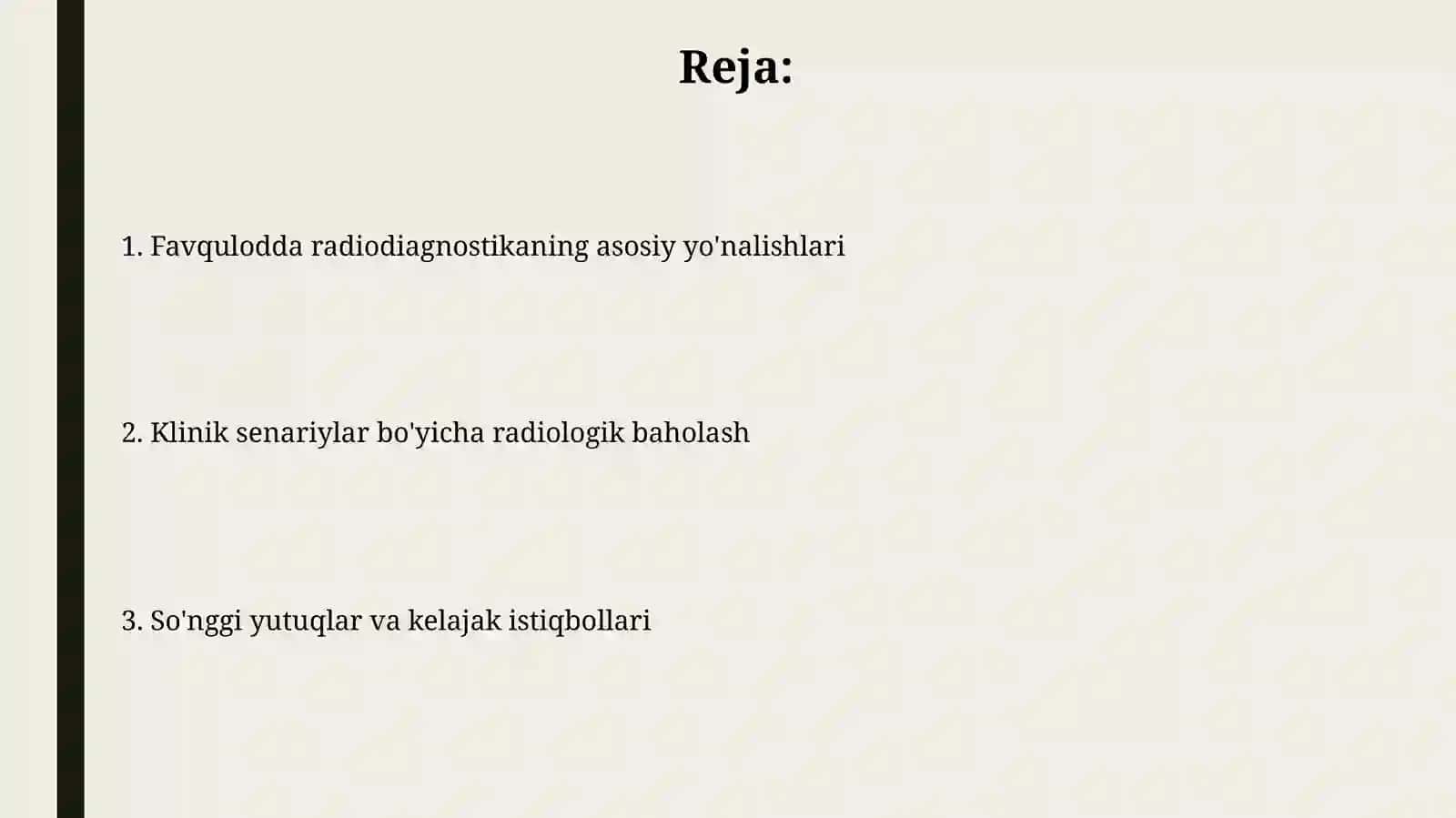 Shoshilinch tibbiy holatlar nurtashxisi 2