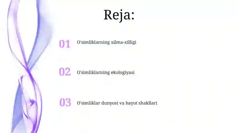 O'simliklar dunyosi va hayot shakllari 2