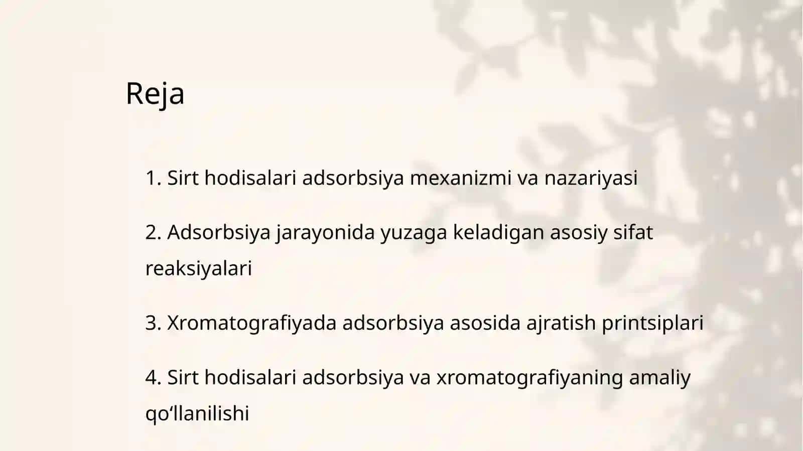Sirt hodisalari adsorbsiya xromatografiya adsorbsiyadan sifat riyaksiyalari 2