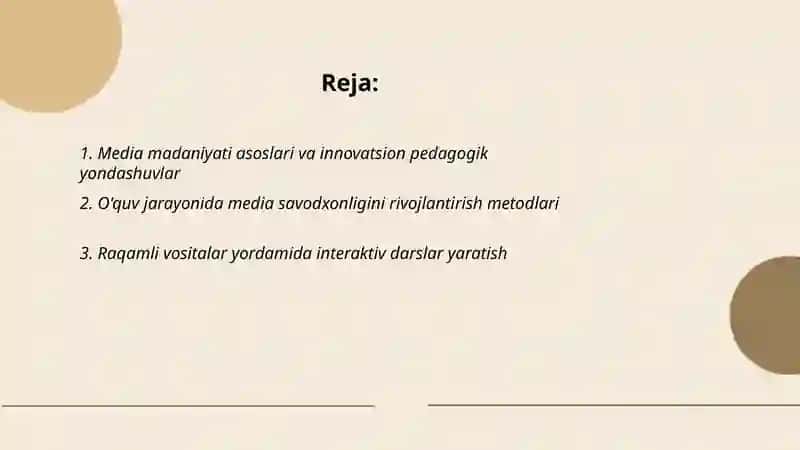 Media madaniyati va inovatsion pedagogika 2