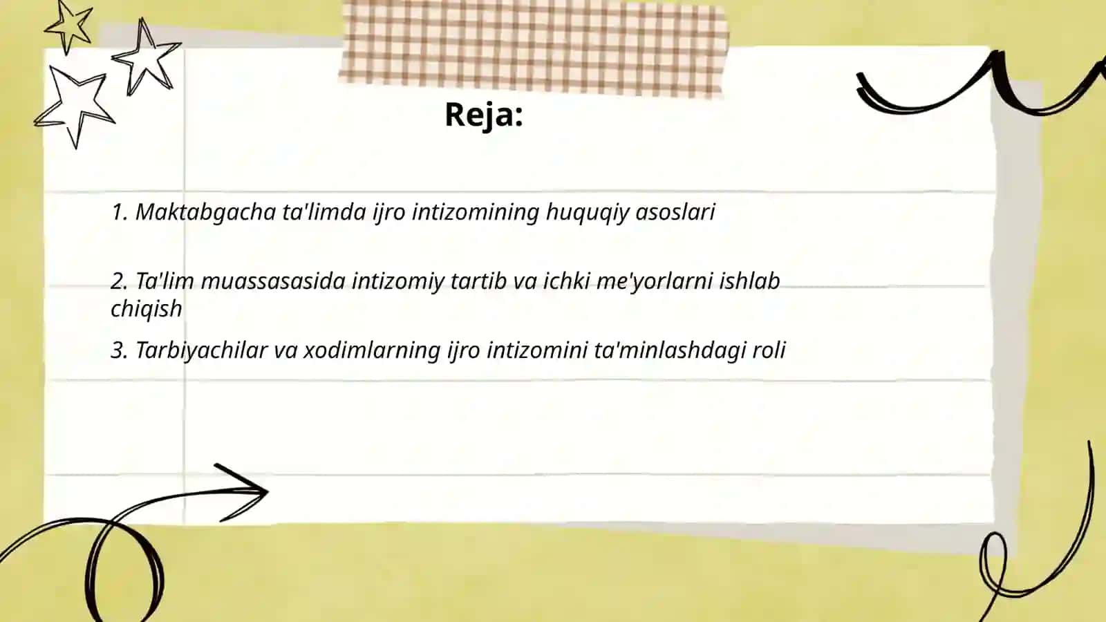 Maktabgacha ta'limda ijro intizomining huquqiy asoslari 2
