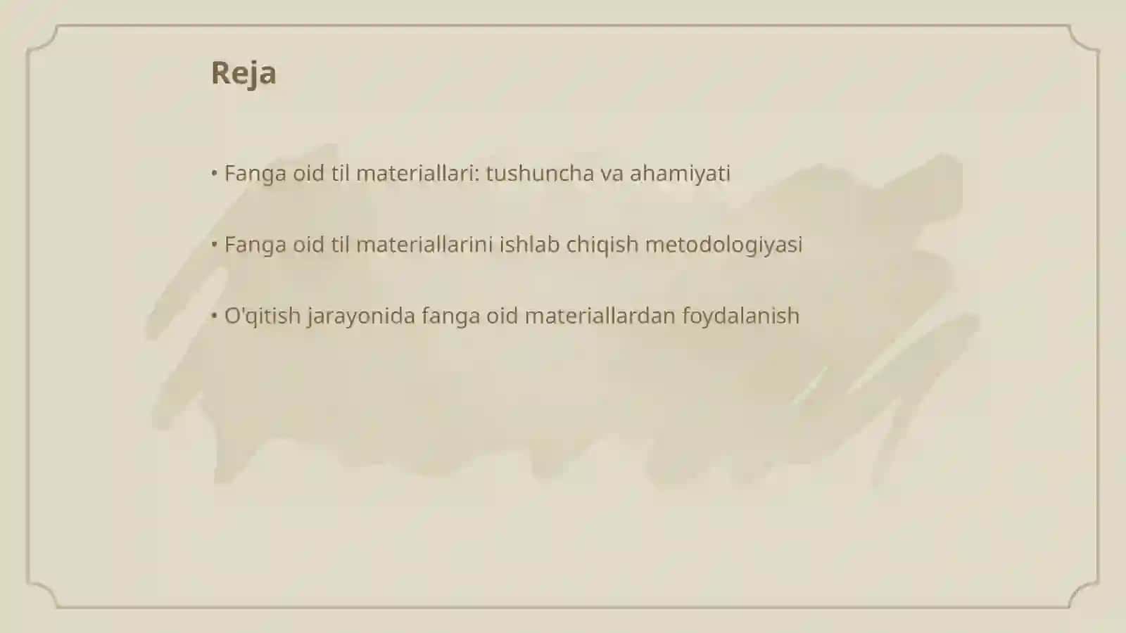 Fanga oid til materiallarini ishlab chiqish boyicha fikr almashish 2