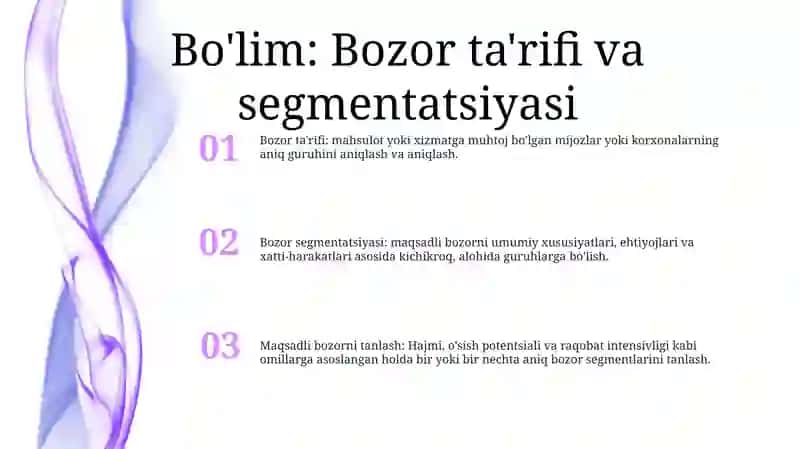 Bioiqtisodiyotda Maqsadli Bozorni Tanlash 2