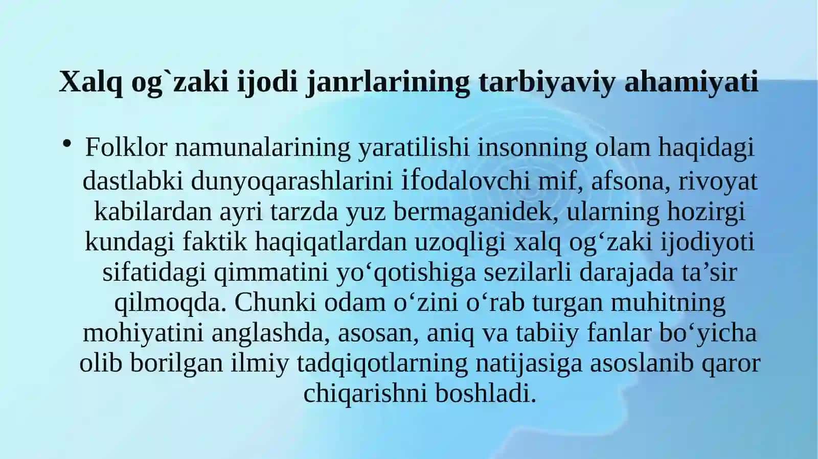 Xalqog`zakiijodijanrlarining tarbiyaviyahamiyati 2