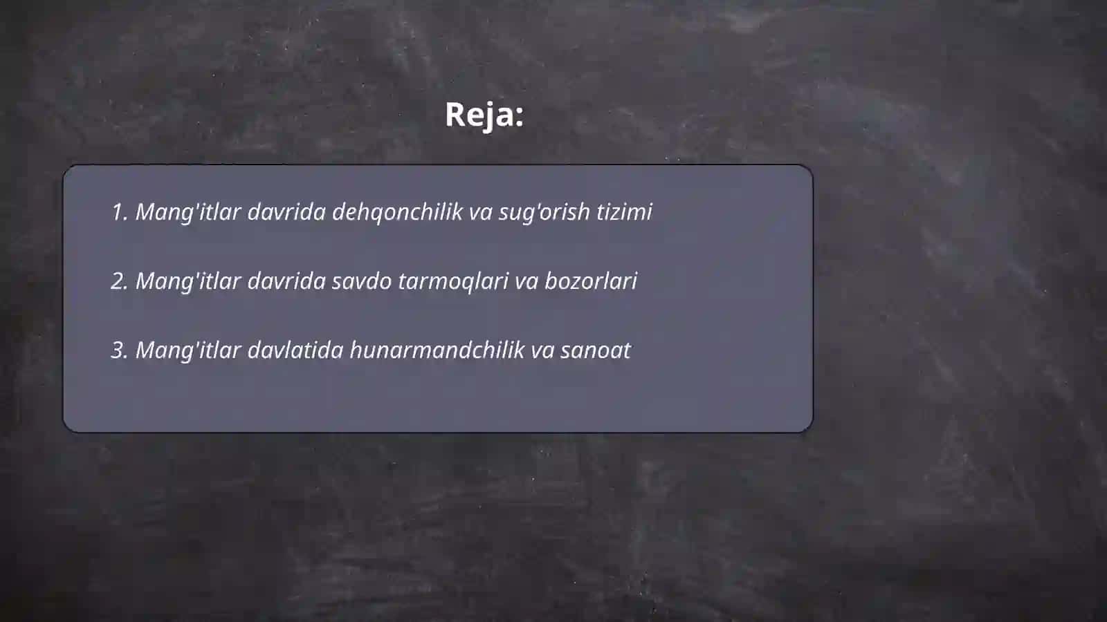 Mang'itlar davrida dehqonchilik va sug'orish tizimi 2