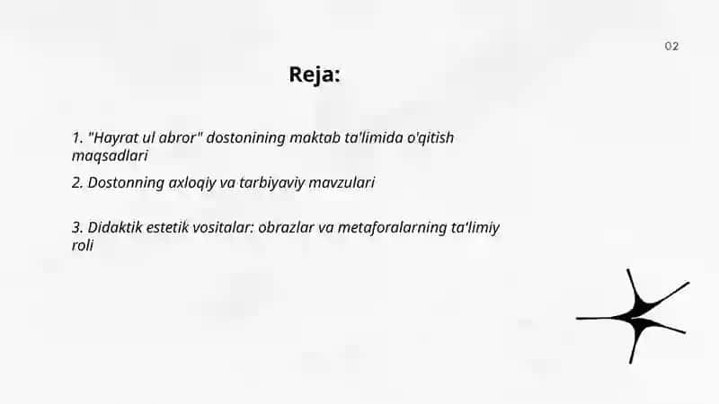 Hayrat ul Abror dostonining ta’limiy-didaktik xususiyatlari 2