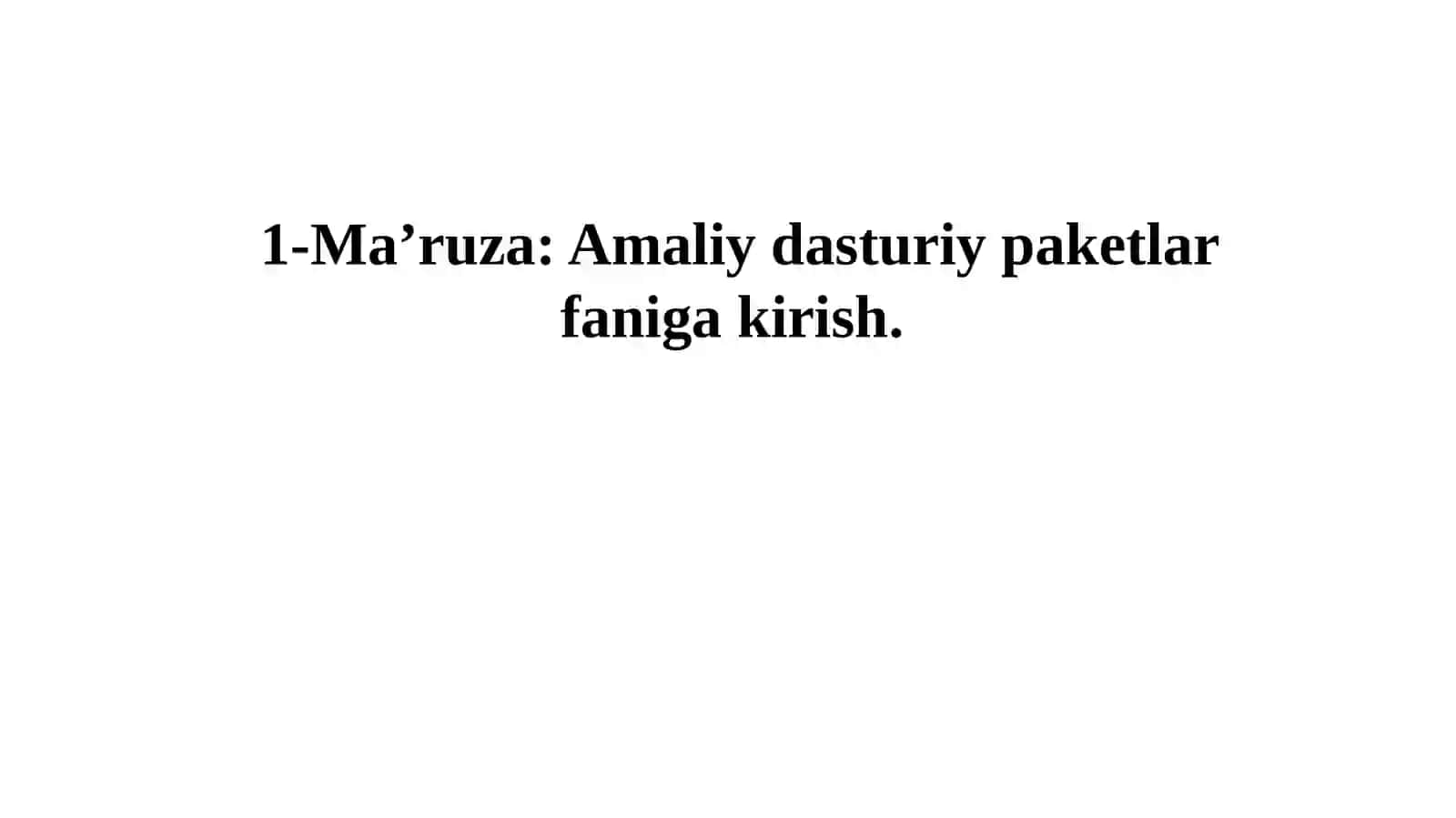 AMALIY DASTURIY PAKETLAR 2