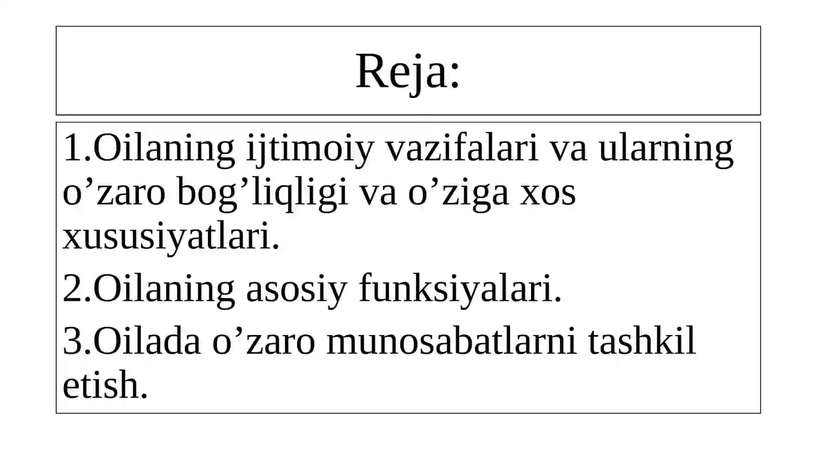 OILA PSIXOLOGIYASI FANINING VAZIFALARI 2