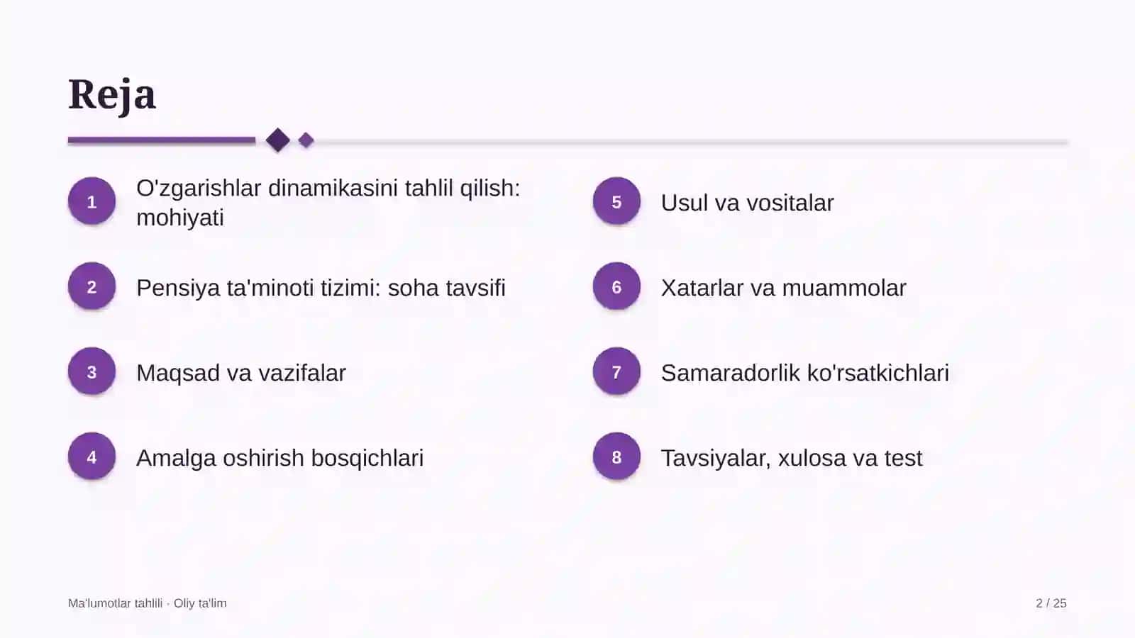 pensiya ta'minoti tizimida o'zgarishlar dinamikasini tahlil qilish 2632 2