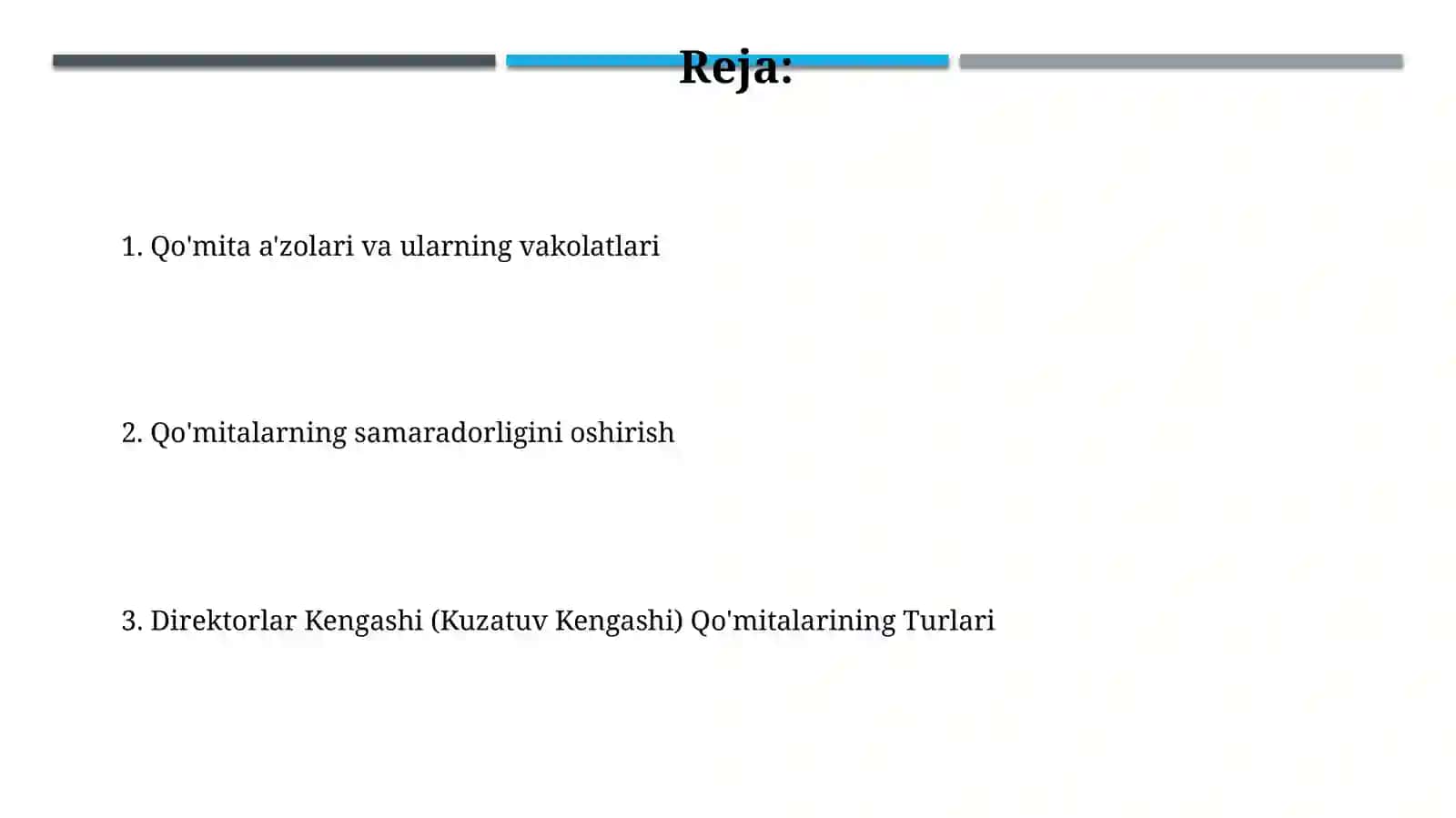 KORPORATSIYALARDA DIREKTORLAR KENGASHI (KUZATUV KENGASHI) NING QO‘MITALARI 2