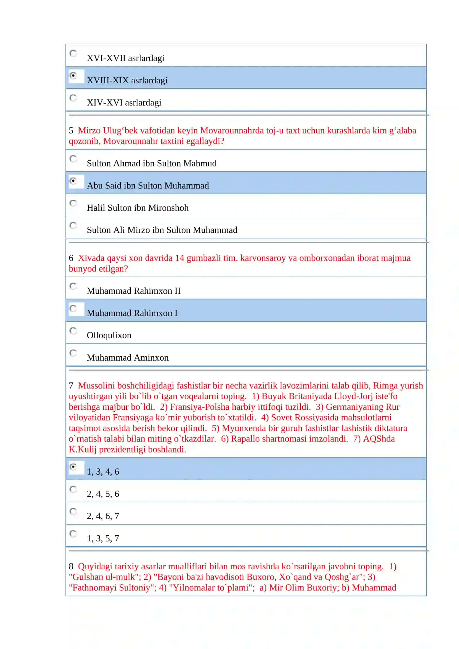 Tarix attestatsiya 2