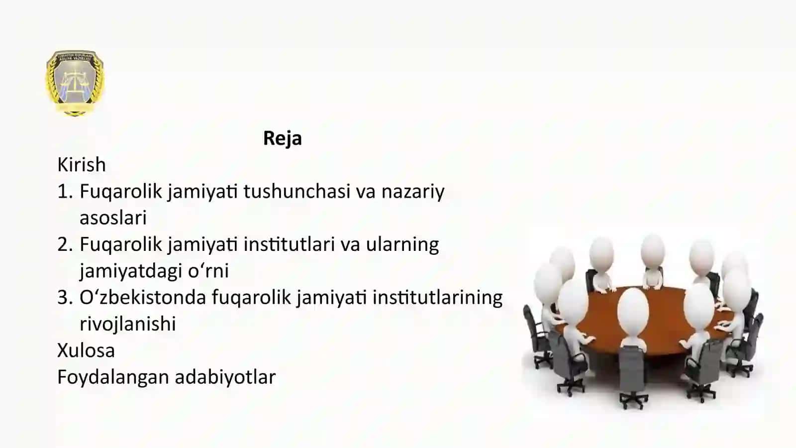 Fuqarolik jamiyati instotutlari. 2